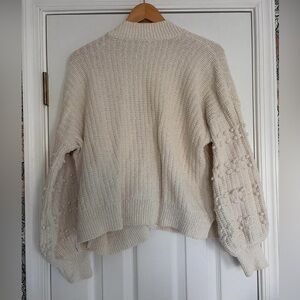 Madewell Ivory Knit Turtleneck Sweater
